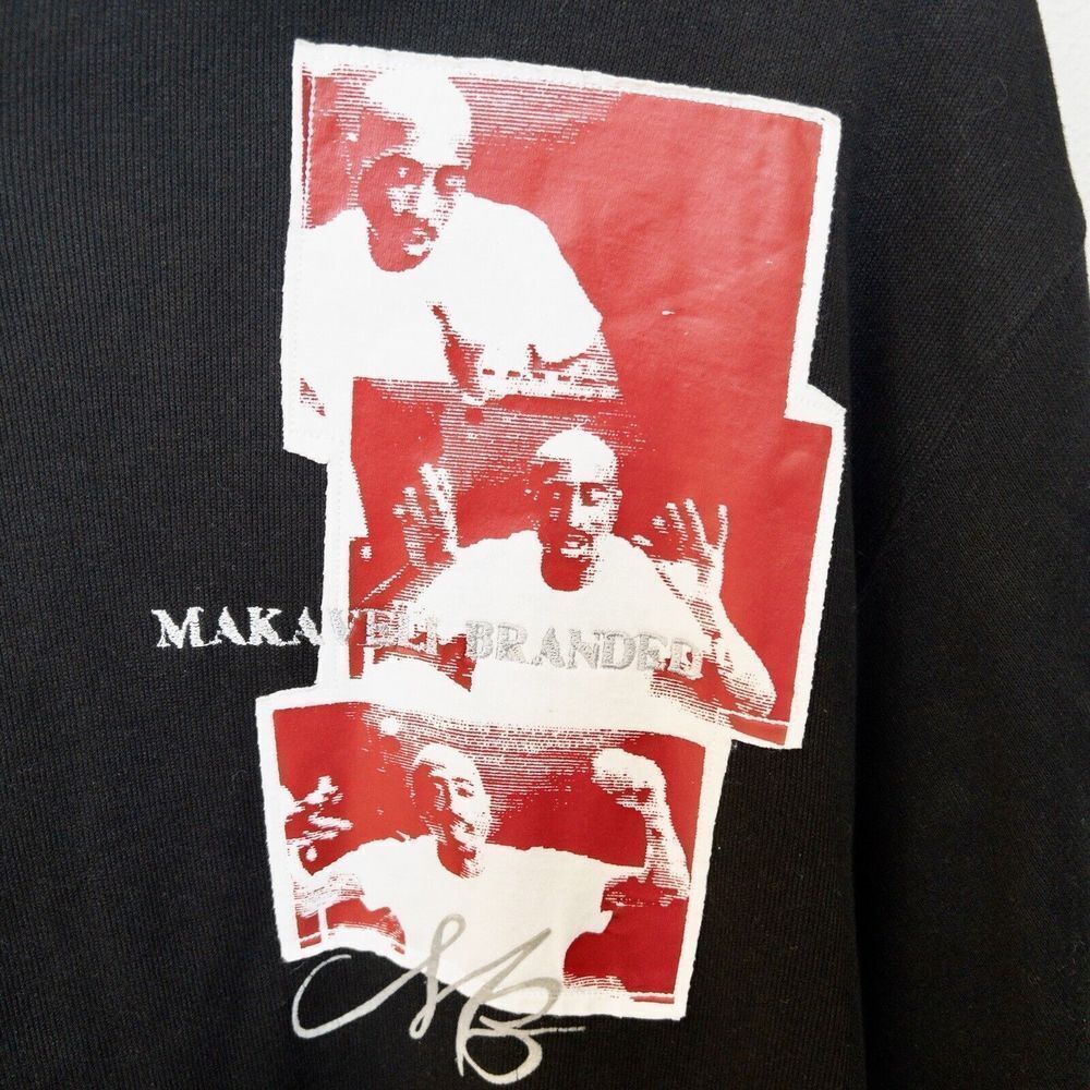 Vintag y2k Makaveli Tupac Shakur Brand‎ Qtr Zip Pullover Mens XXL - Picture 4 of 7